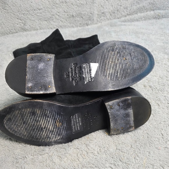 Vintage Foundry Co Suede Leather Knee High Black Western Boots Womens 7.5 - Picture 5 of 5